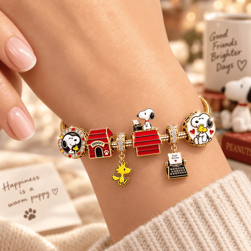 SNPY Gold Charm Bracelet Set BMD