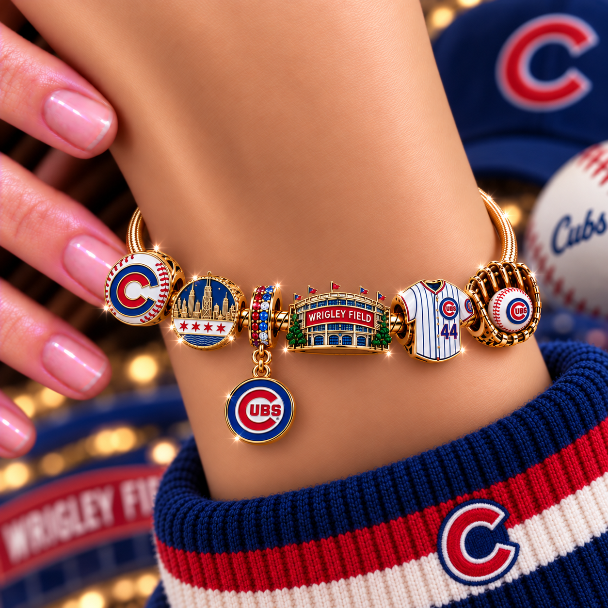 CCC Gold Charm Bracelet Set NHVH