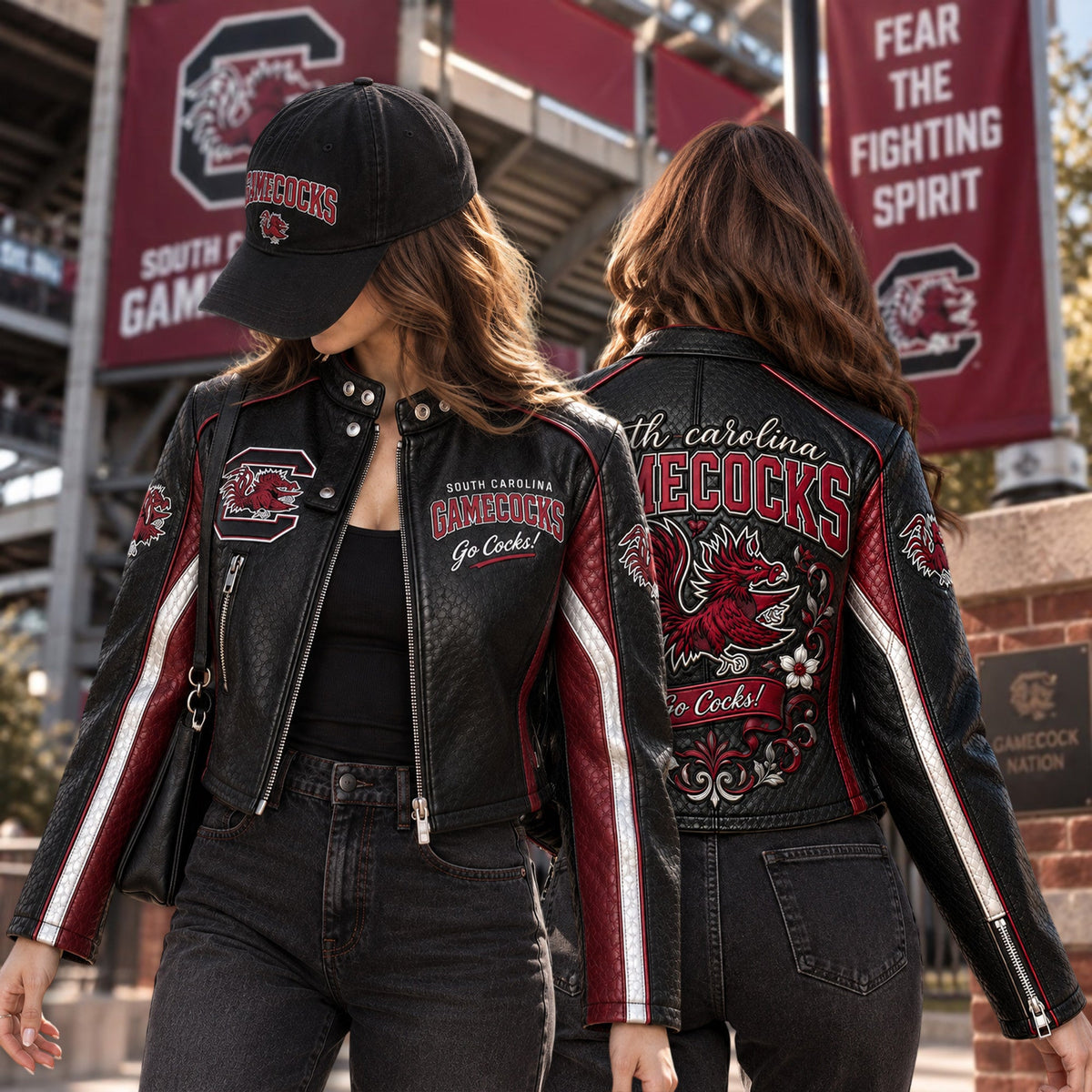 Premium SCG Cropped Leather Zipper Jacket PVNA