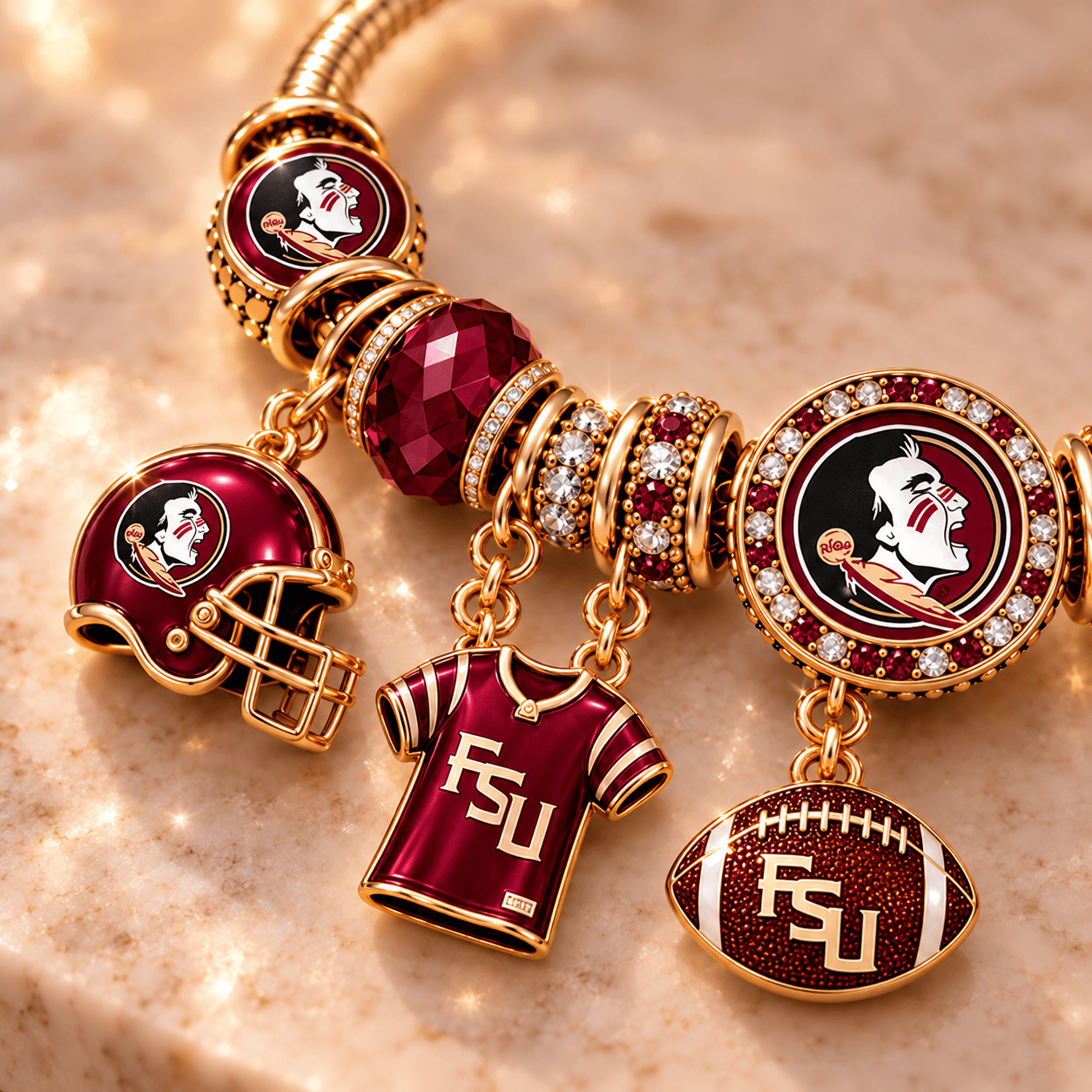 FSS Gold Charm Bracelet Set PNPA
