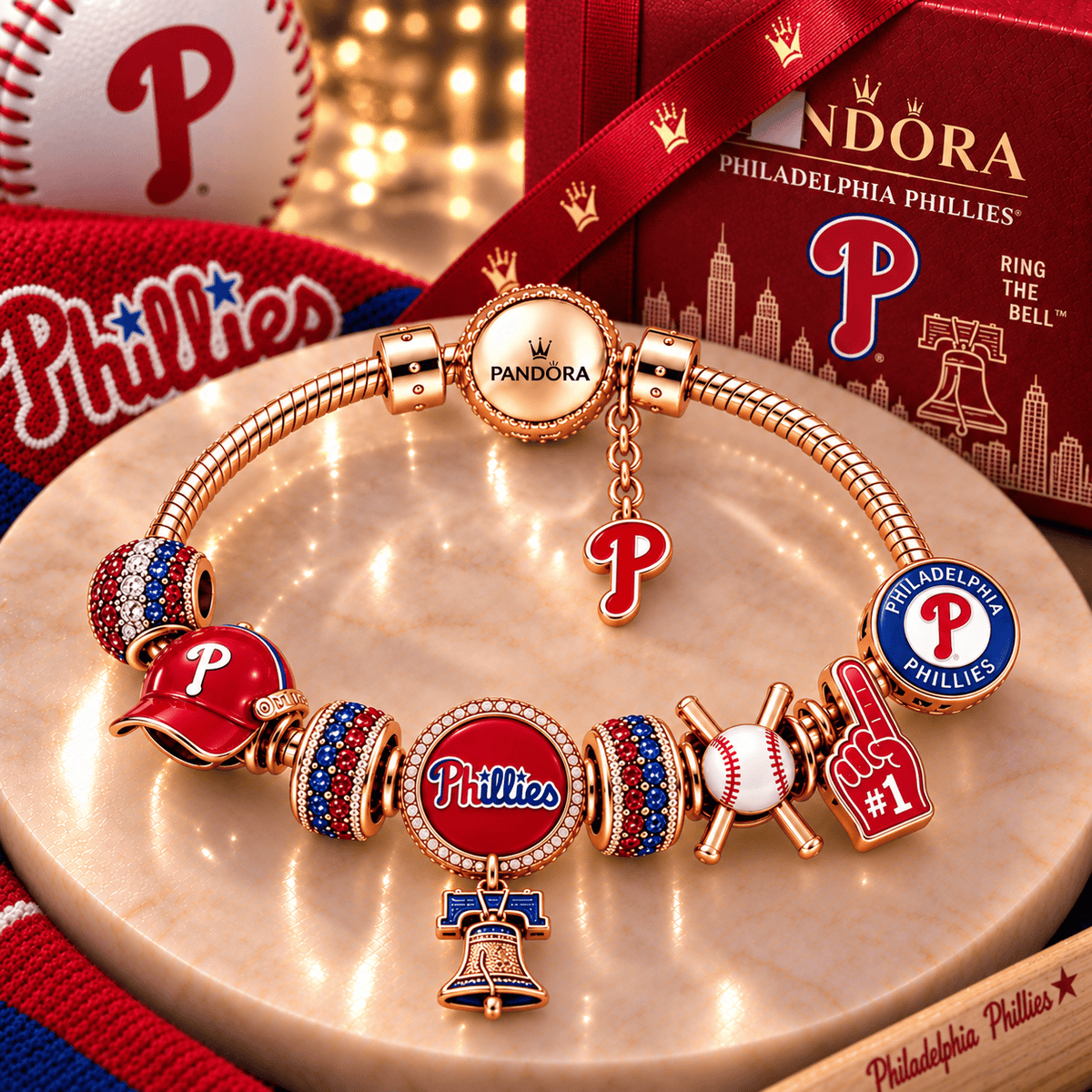 PPP Gold Charm Bracelet Set PNPA