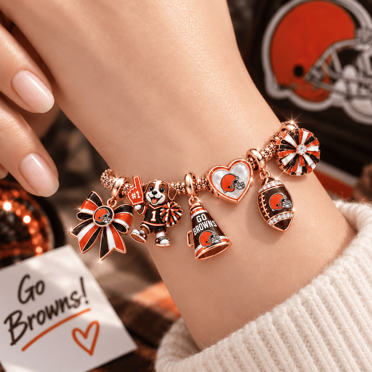 CLVB Rose Gold Charm Bracelet Set TTTT