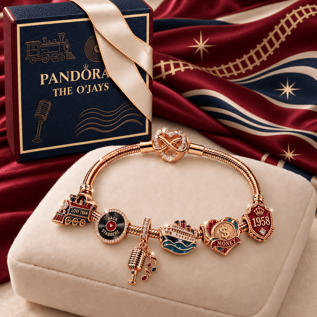TOJ Rose Gold Charm Bracelet Set TMH