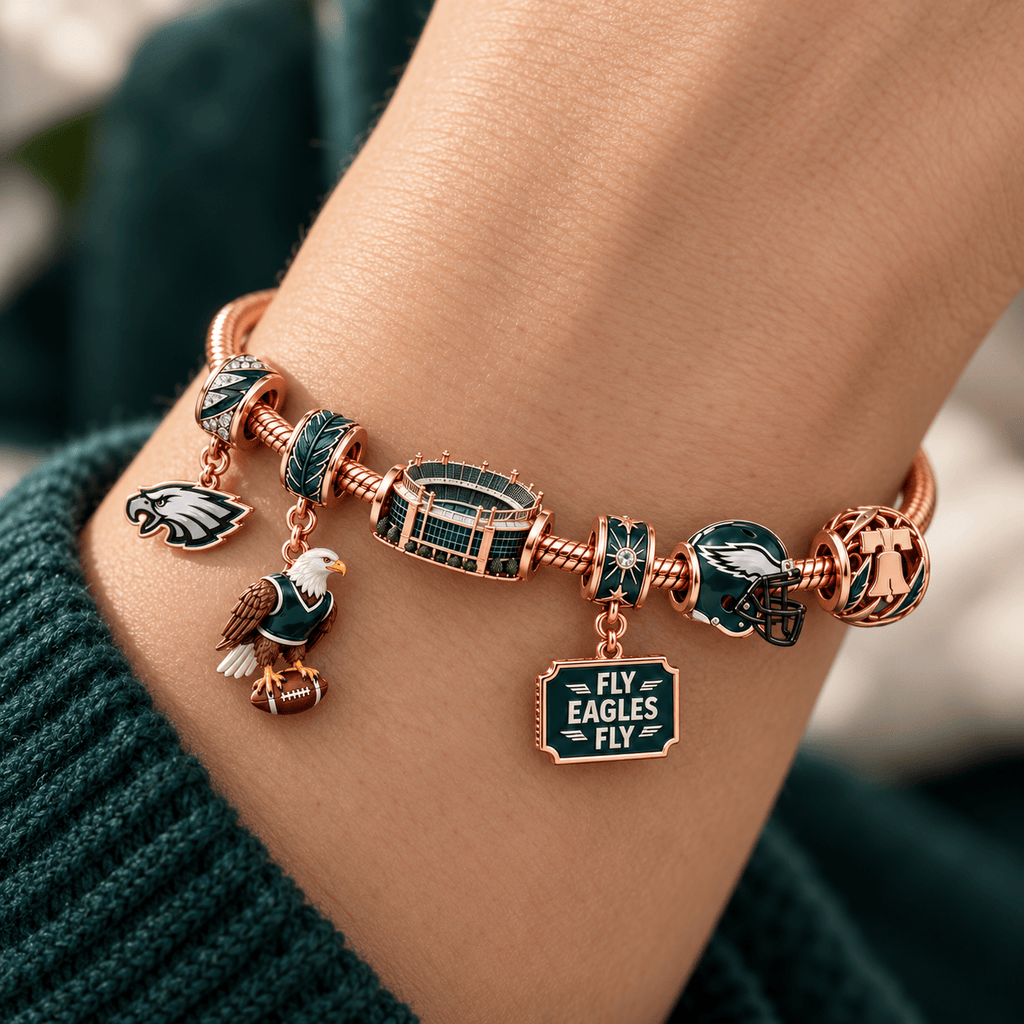 PLDE Rose Gold Charm Bracelet Set HQH
