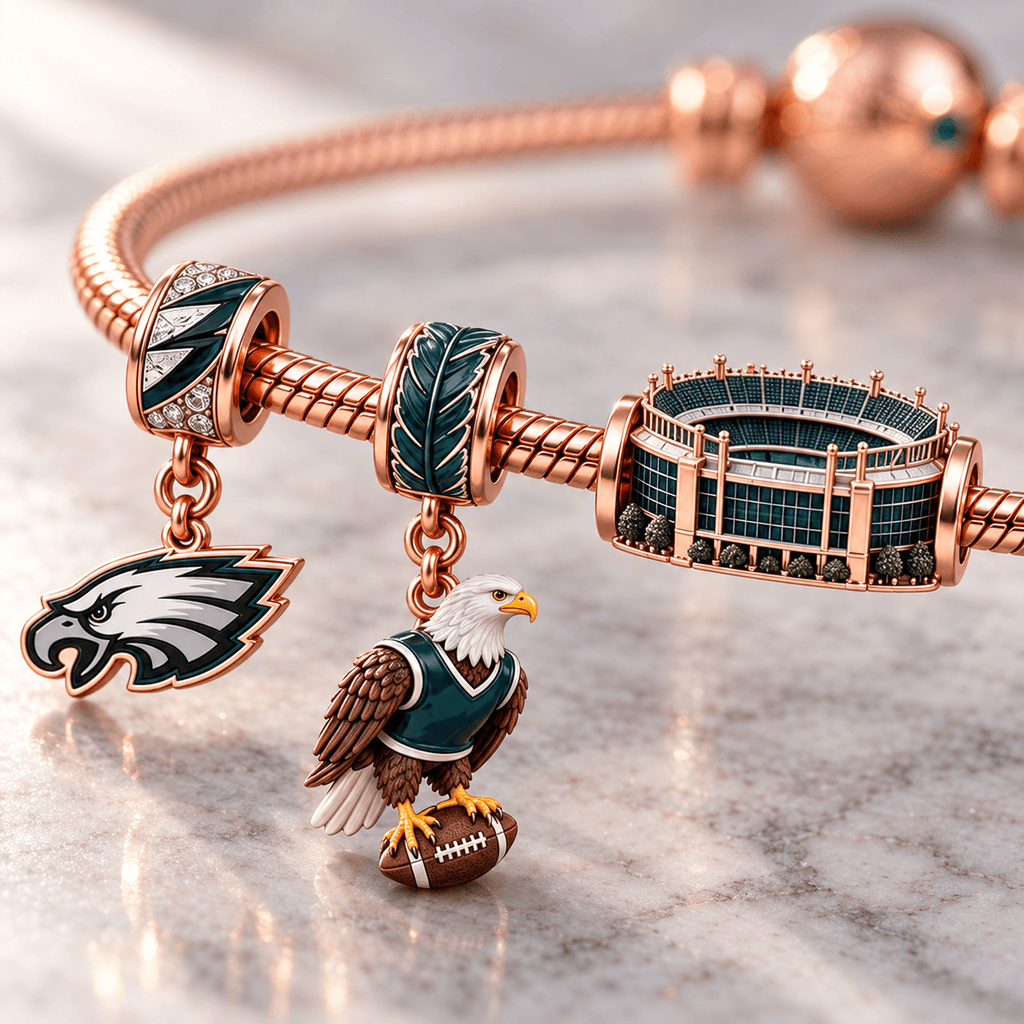 PLDE Rose Gold Charm Bracelet Set HQH