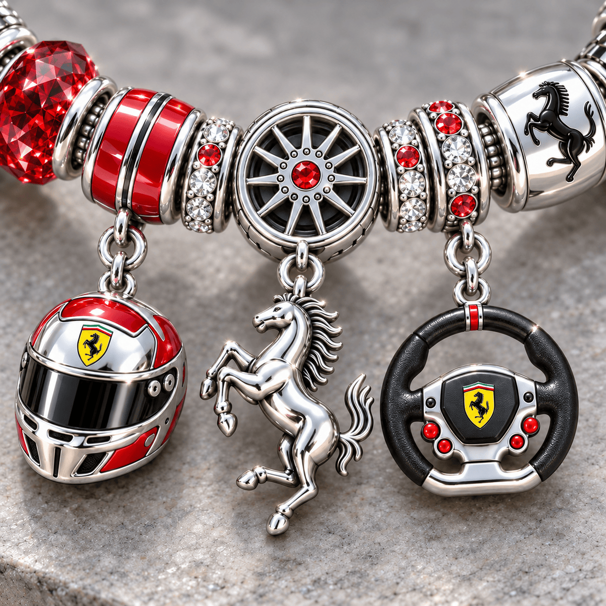 FRR Silver Charm Bracelet Set NTTB