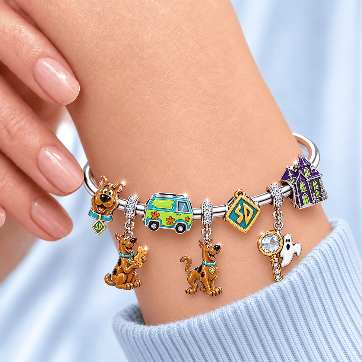 SCBD Sliver Charm Bracelet Set TMH