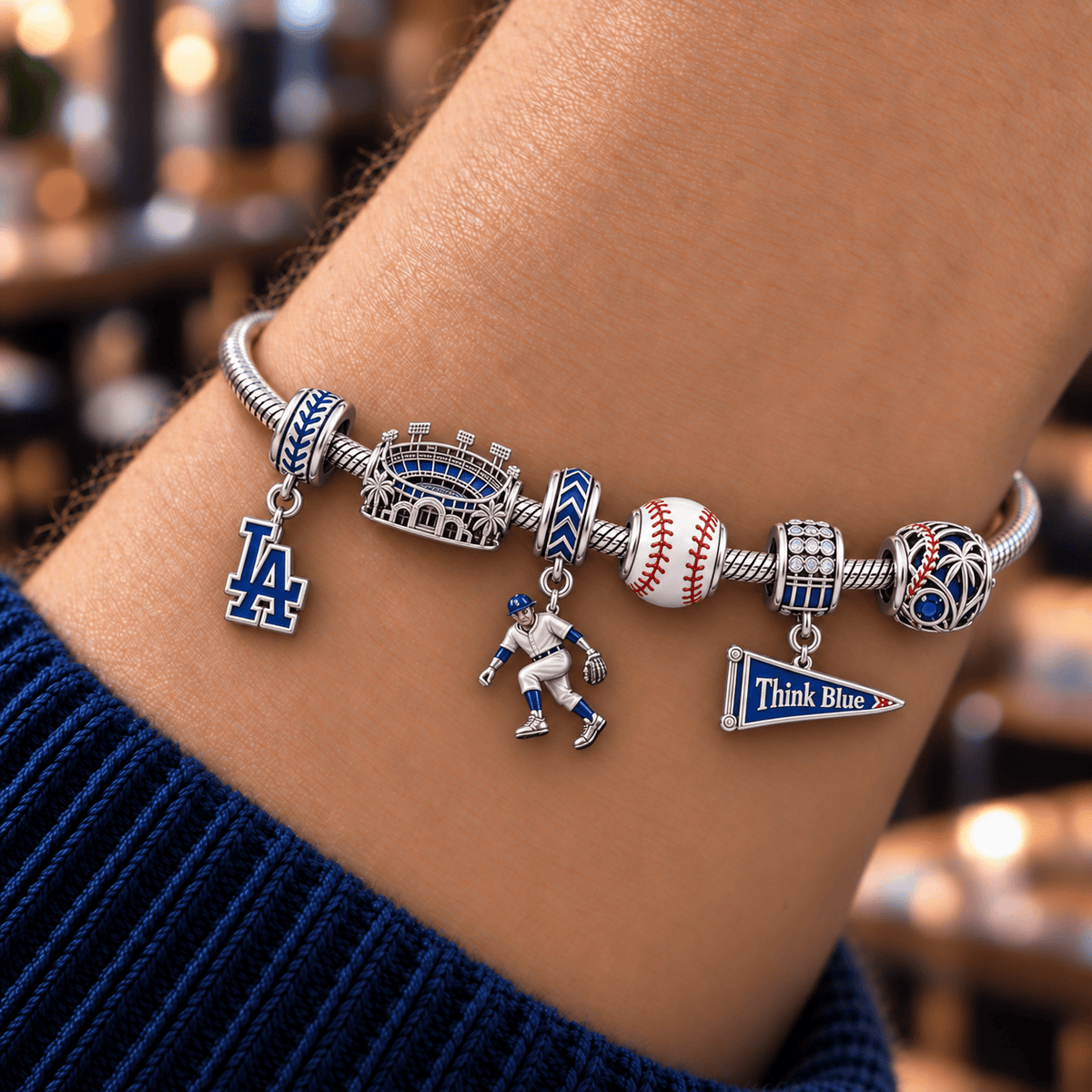 LAD Silver Charm Bracelet Set HQH