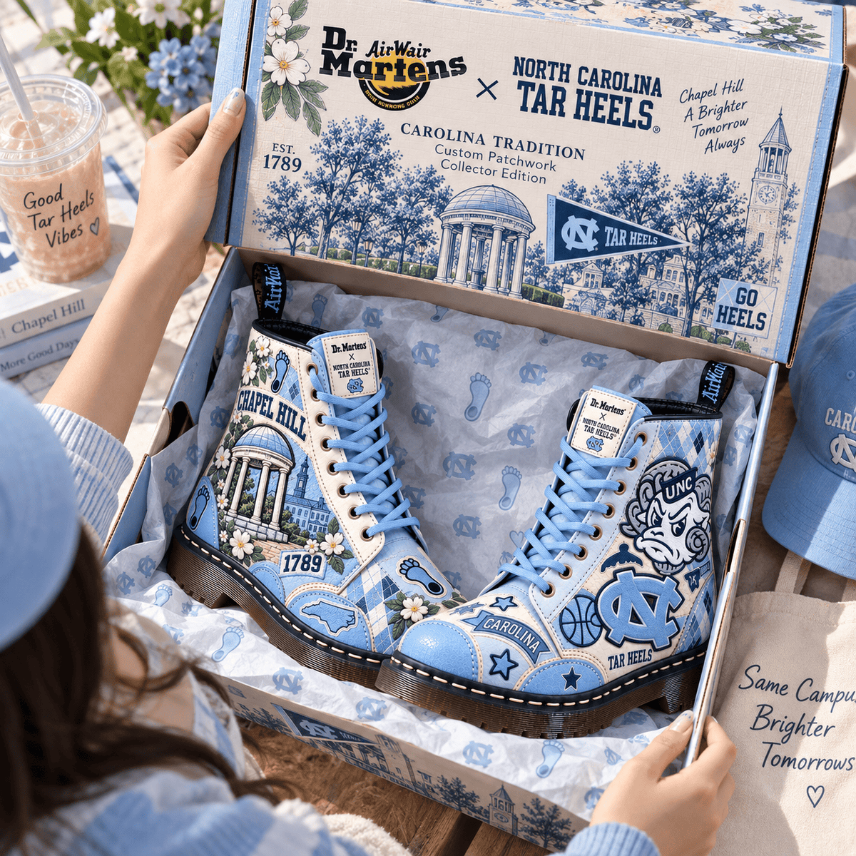UNC Premium Leather Lace-Up Boots LNTH