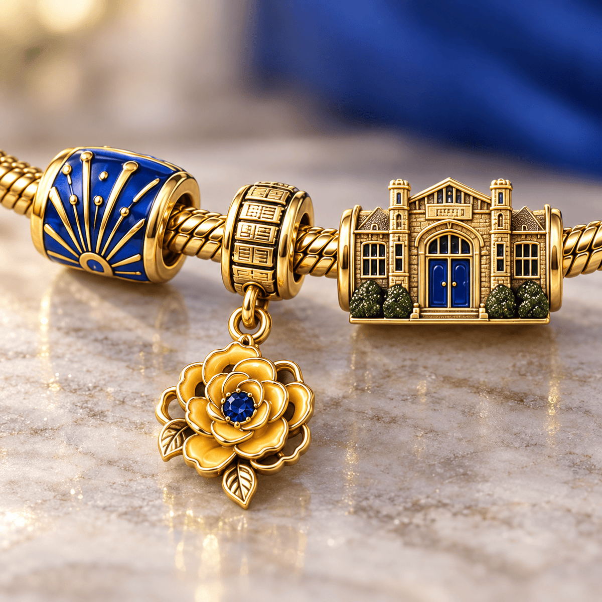 SGRO Gold Charm Bracelet Set HQH